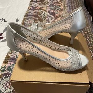 Size 7, silver heels